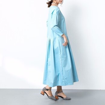 裾上げ無料♪オーダーサイズ可♪コットン　タック　ゆったり　ワンピース