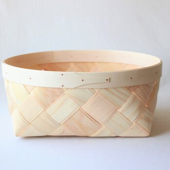 木曽桧のバスケット　浅タイプ（M）