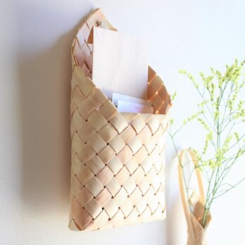 木曽桧のレターバスケット　
