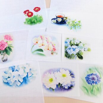 選べる和紙便箋15枚：花３の画像