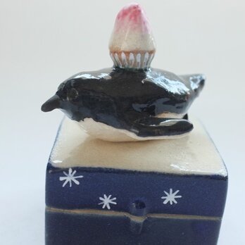 陶ハコ「ペンギンかき氷屋さん」の画像