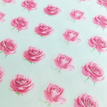 バラ-Roses 丸シール１シート４８枚の画像