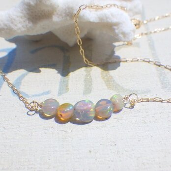 Simply Opal Necklace 14kgfの画像