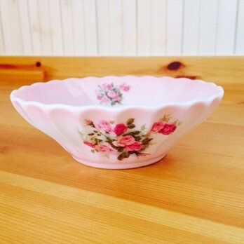 陶器 薔薇のボウル 小鉢 ローズピンク 雑貨 和食器 洋食器の画像