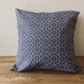 [再販]cushion cover[手織りクッションカバー]　ブルーの画像
