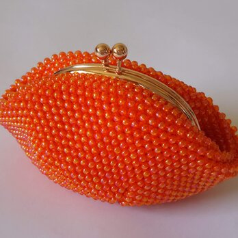 ビーズぎっしりミニパース ☆ ビタミン オレンジ ♪