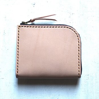 【受注生産品】L字ファスナー小さい財布 ～栃木ヌメ～の画像