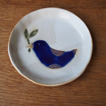 青い鳥の小皿の画像