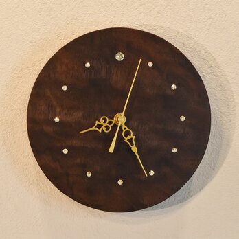 しろん様専用ブラックウオルナットの時計【クオーツ時計】の画像