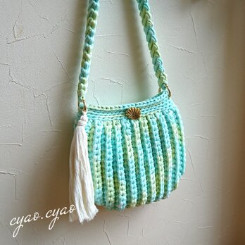 グラデーションカラーのシェルバッグ