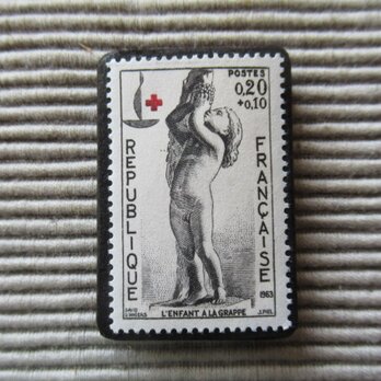 フランス　切手ブローチ3848の画像