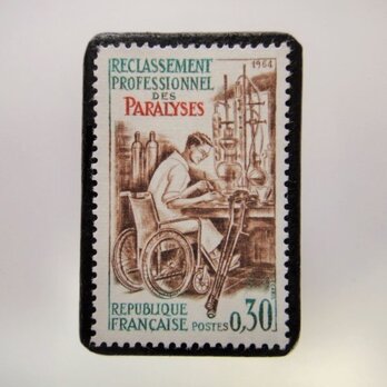フランス　切手ブローチ3850の画像