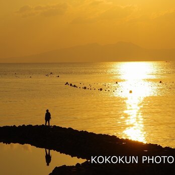 有明海の朝の風景「ポストカード５枚セット」の画像
