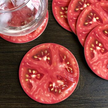 おもてなし用コースター♪トマトの画像