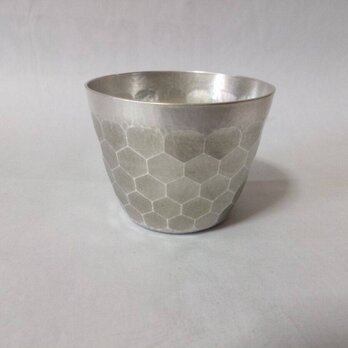 再販: 純銀/酒器　おちょこ　亀甲紋（オーダー制）
