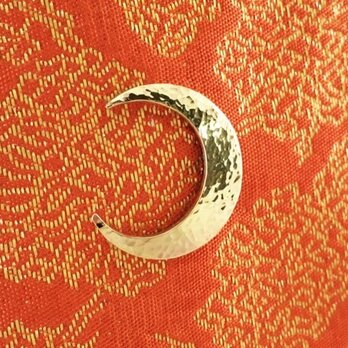 アラビアの月◆真鍮鍛金ピンブローチの画像
