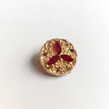 coco-clover brooch (red/L)の画像