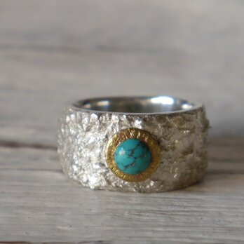 Turquoise ring (sv*brass)★ターコイズ★シルバー★リング★誕生石★天然石の画像