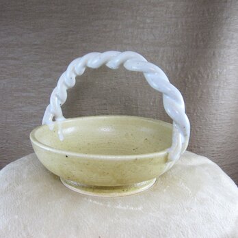 陶器手鉢（小）黄・白の画像