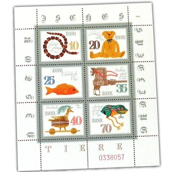 ドイツ未使用切手シート（昔のおもちゃ）Germany  DA-STE118の画像