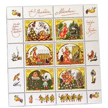 ドイツ未使用切手シート（プーシキンの童話　王女と七人の勇士）Germany  DA-STE119の画像