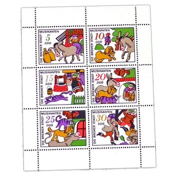 ドイツ未使用切手シート（グリム童話　ブレーメンの音楽隊）Germany  DA-STE108の画像