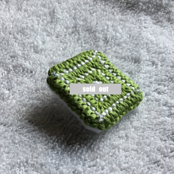 刺繍ブローチ（グリーン）