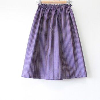 ☆紬着物スカート☆　ストライプ♪