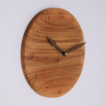 「ここあさまご注文品」木製 掛け時計 丸 杉材の画像