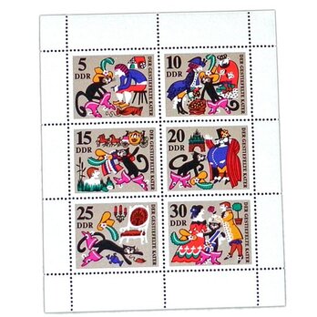 ドイツ未使用切手シート（グリム童話　長靴を履いた猫）Germany  DA-STE109の画像