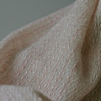 真綿、絹紡糸xカシミヤストール　sj180304の画像