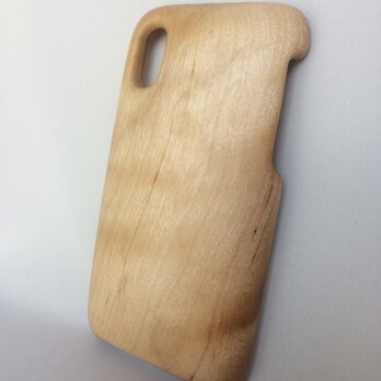 【受注制作】木製iPhoneケース（iPhone X用, 他）（カバザクラ）の画像