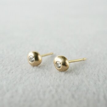 K18 Tsubu earrings / Diamondの画像