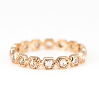 Rosecut Diamond Eternity Ring / Hexagonの画像