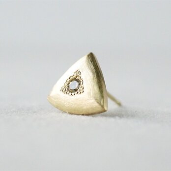 K18 Triangle Earring / Diamond / Singleの画像