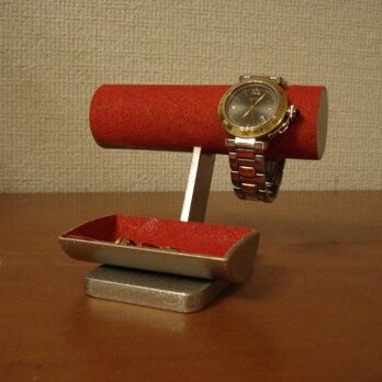 プレゼントに　レディース！女性用レッド丸パイプ腕時計スタンド　ak-design　No.131108の画像
