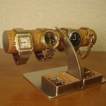 ウォッチスタンド　アクセサリー角ダブルトレイ腕時計スタンドの画像