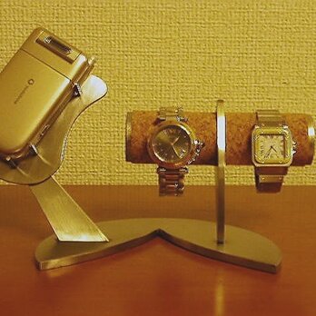 プレゼントに　インテリア携帯電話＆腕時計スタンドの画像
