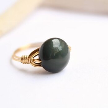 レインボー　オブシディアン　Wire　Ring