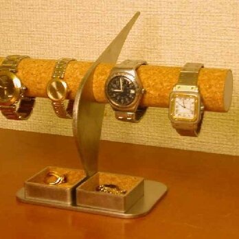 誕生日プレゼントに　インテリア腕時計スタンド　ダブル角トレイの画像