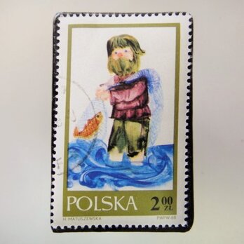アップサイクル 　童話切手ブローチ 3959の画像
