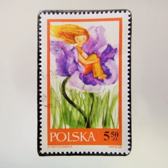 アップサイクル 　童話切手ブローチ 3961の画像