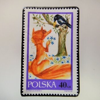 アップサイクル 　童話切手ブローチ 3962の画像