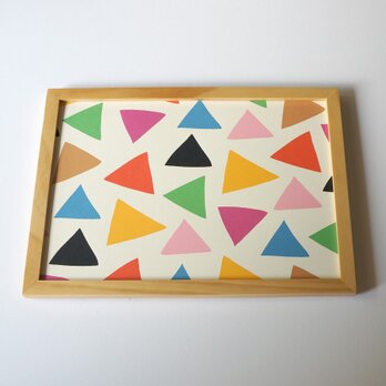 「cheerful triangle ( colorful )」A4ポスターの画像