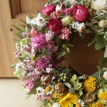 八ヶ岳〜ミントと小花のWreathの画像