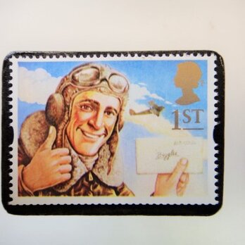 イギリス　童話切手ブローチ3980の画像