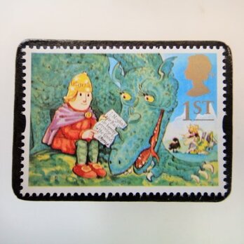 イギリス　童話切手ブローチ3986の画像