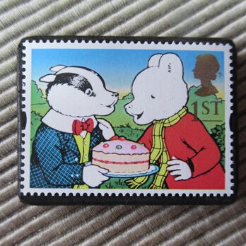 イギリス　童話切手ブローチ3994の画像