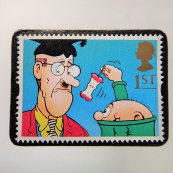 イギリス　童話切手ブローチ3996の画像