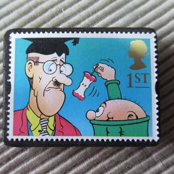 イギリス　童話切手ブローチ3996の画像